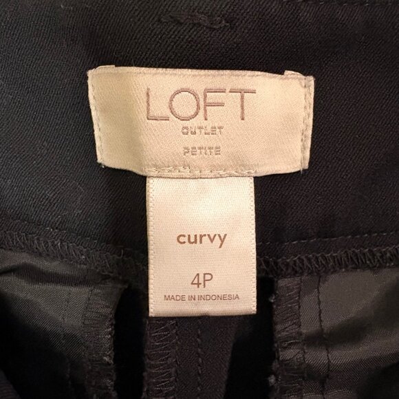 LOFT Curvy Dress Trousers 4P Black Bootcut Career Pants - Picture 6 of 8